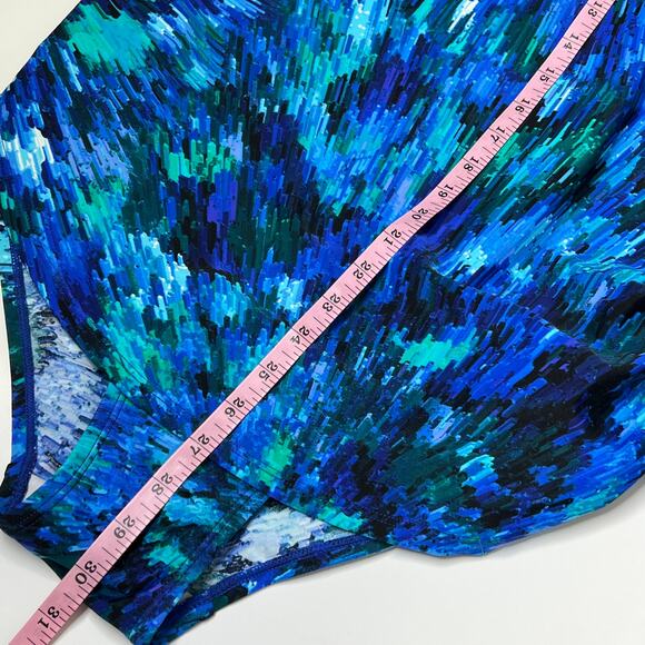 Swimsuits For All Blue One Piece Swimsuit Plus Size 18 - Picture 6 of 8
